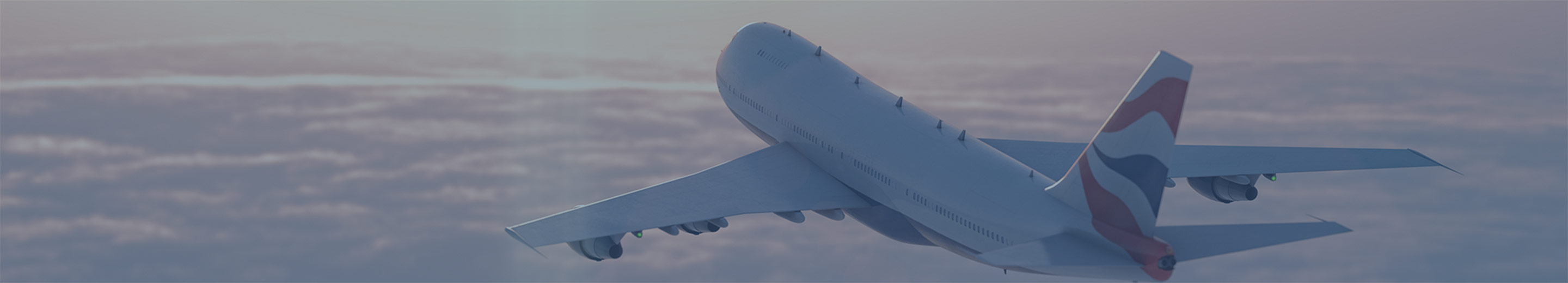 Podróże - samolot nad chmurami